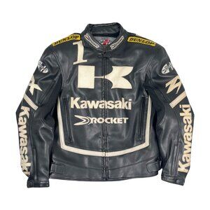 Joe Rocket Kawasaki Leather Moto Jacket L